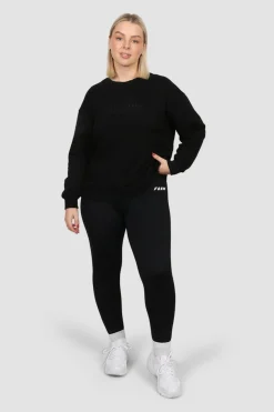 Fayt Tops | Sweaters & Knits | ATHLETICA OVERSIZED CREW BLACK