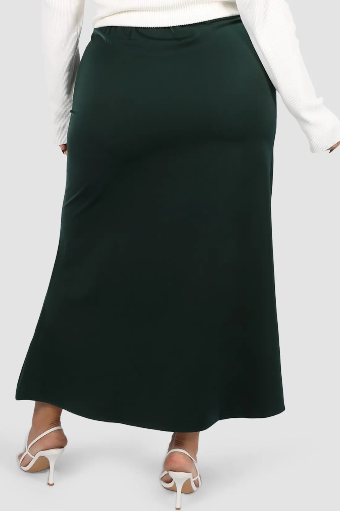 Fayt Skirts | BIANCA SLIP MIDI SKIRT DEEP GREEN