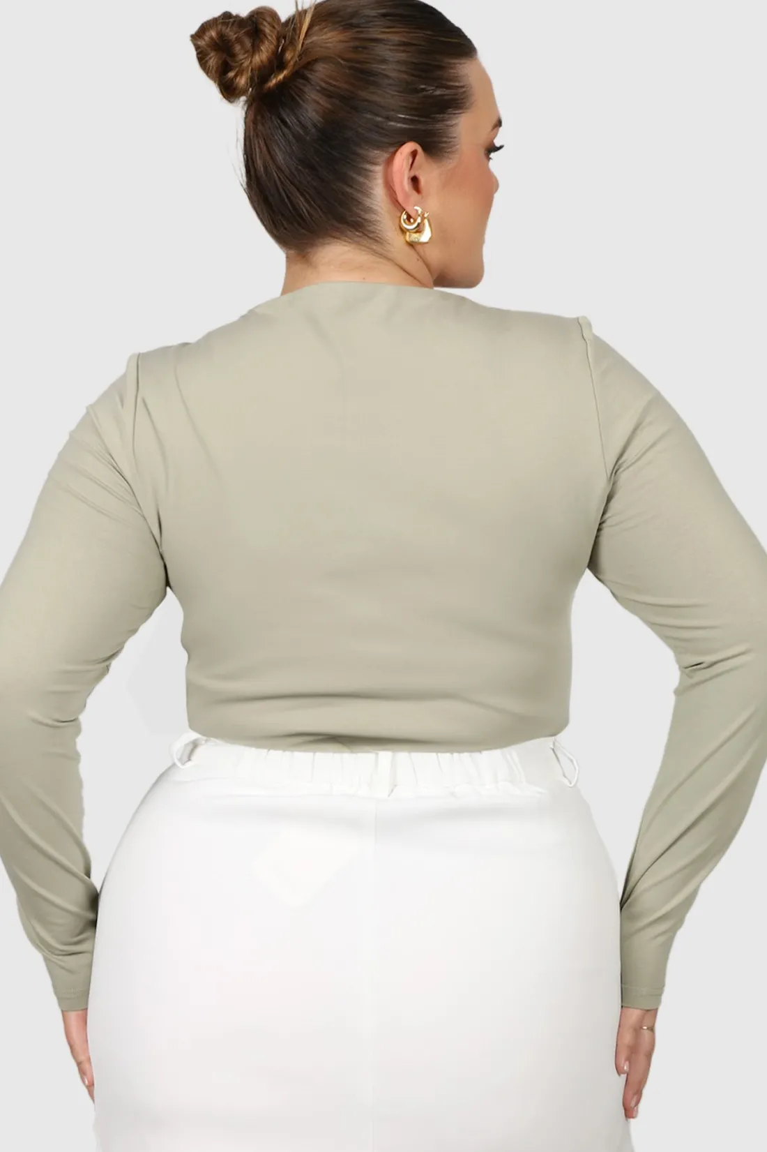Fayt Tops | BUTTERY LONG SLEEVE KHAKI