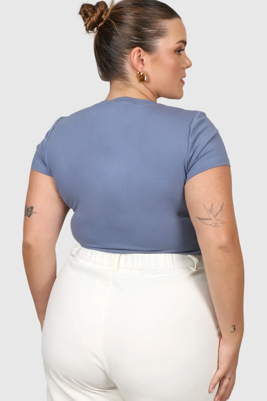 Fayt Tops | BUTTERY TEE STEEL BLUE