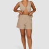 Fayt Shorts | CAPRI WAFFLE SHORTS BISCUIT