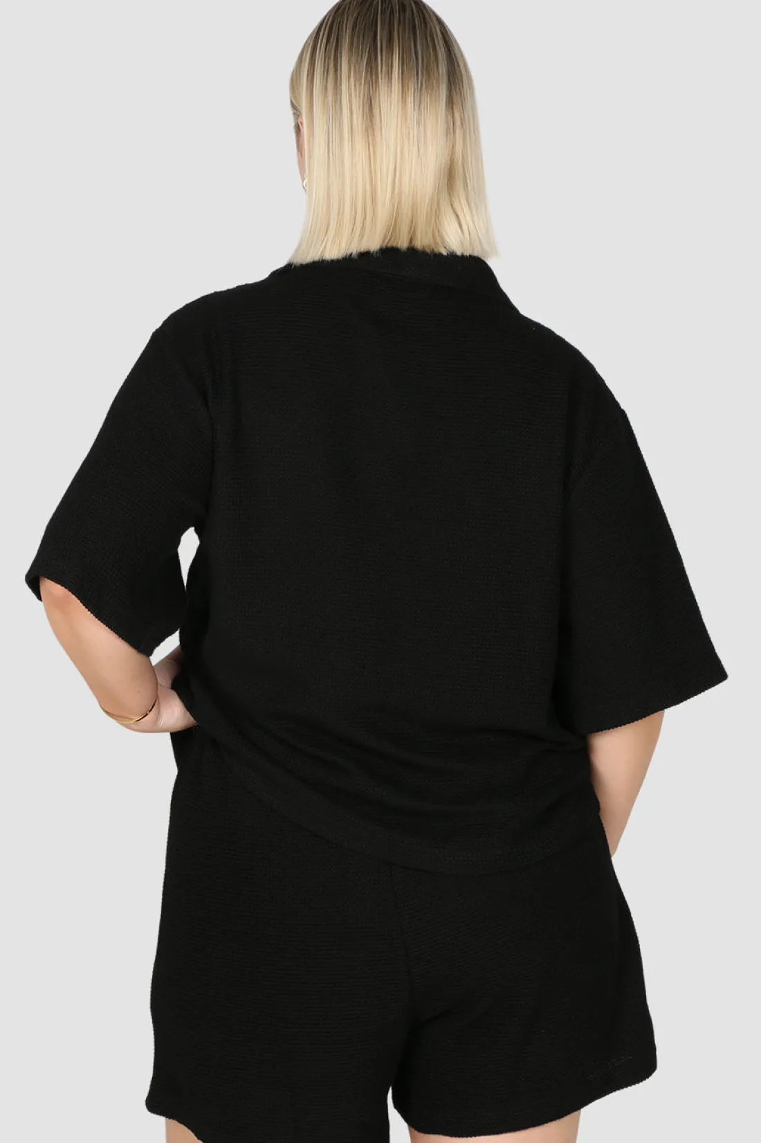 Fayt Shorts | CAPRI WAFFLE SHORTS BLACK