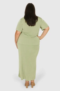 Fayt Tops | CHELSEA FULL LENGTH TOP SOFT GREEN