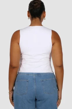 Fayt Tops | COLT TWIST TOP WHITE