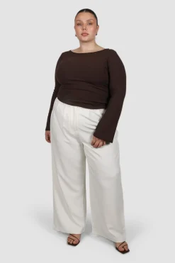 Fayt Tops | Jackets, Knits & Coats | DAKOTA RIBBED TOP ESPRESSO
