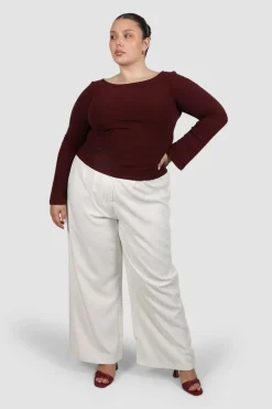 Fayt Tops | Jackets, Knits & Coats | DAKOTA RIBBED TOP WINE