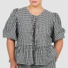 Fayt Tops | Sets | FAWN TOP B&W GINGHAM