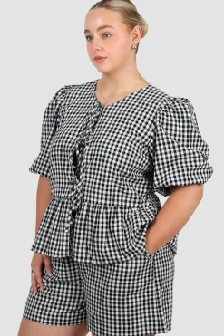 Fayt Sets | GRADY SHORTS B&W GINGHAM