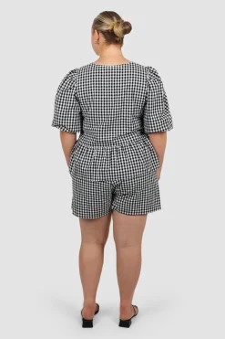 Fayt Sets | GRADY SHORTS B&W GINGHAM
