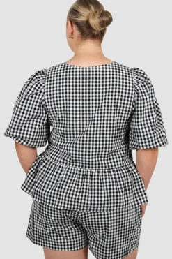 Fayt Sets | GRADY SHORTS B&W GINGHAM