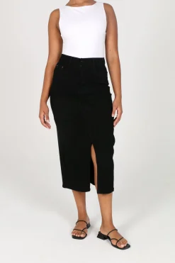 Fayt Denim | Jeans | HUDSON DENIM MIDI SKIRT BLACK
