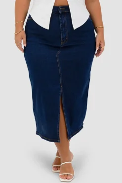 Fayt Denim | Jeans | HUDSON MIDI SKIRT MIDNIGHT BLUE