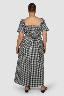 Fayt Dresses | Dresses | ISMAE MAXI DRESS B&W GINGHAM