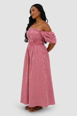 Fayt Dresses | Dresses | ISMAE MAXI DRESS RED GINGHAM