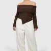 Fayt Tops | Jackets, Knits & Coats | KENDALL TOP CHOCOLATE