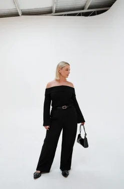 Fayt Tops | LOWEN OFF SHOULDER TOP BLACK