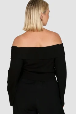 Fayt Tops | LOWEN OFF SHOULDER TOP BLACK