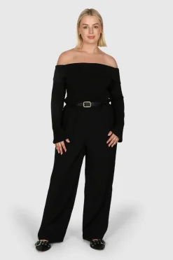 Fayt Tops | LOWEN OFF SHOULDER TOP BLACK