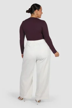 Fayt Tops | L/S BODYSUIT DEEP PLUM