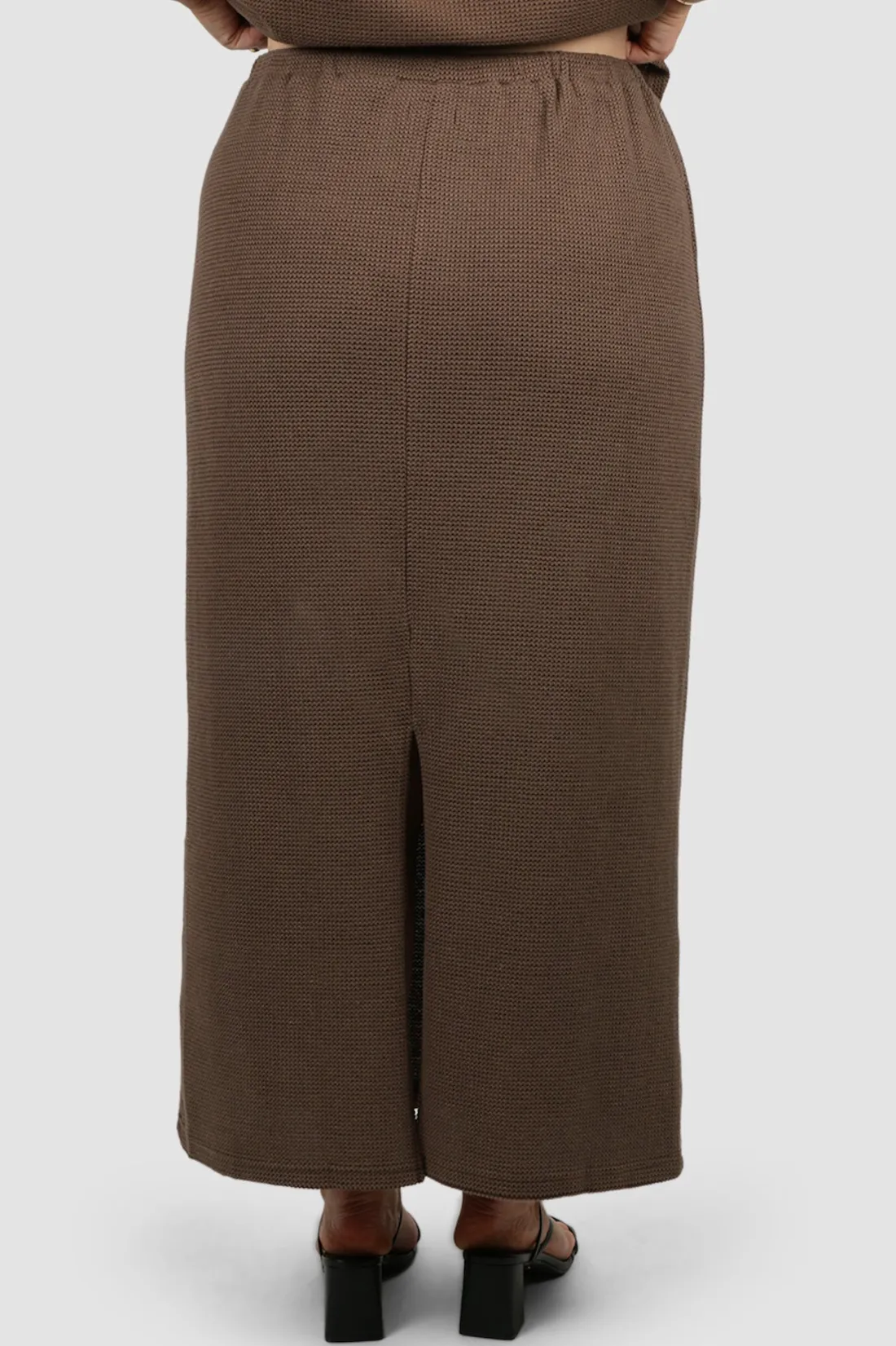 Fayt Skirts | Sets | MARLEY WAFFLE MAXI SKIRT MOCHA