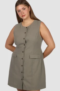 Fayt Dresses | Dresses | MAVEN BUTTON DRESS KHAKI