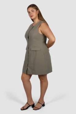 Fayt Dresses | Dresses | MAVEN BUTTON DRESS KHAKI