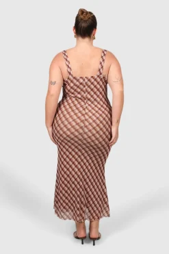 Fayt Dresses | Dresses | NATALIA DRESS BROWN CHECK