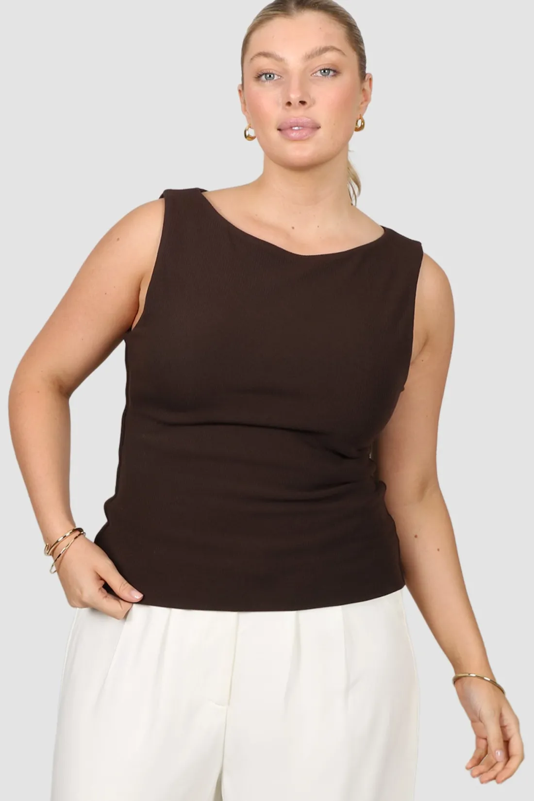 Fayt Tops | NOLA RIBBED TOP ESPRESSO