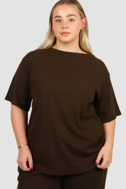 Fayt Tops | Sets | NOLYN RIB TEE ESPRESSO