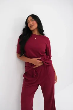 Fayt Tops | Sets | NOLYN RIB TEE WINE