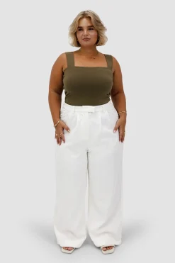 Fayt Tops | QUINN FULL LENGTH TOP OLIVE