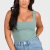 Fayt Tops | QUINN FULL LENGTH TOP SOFT GREEN