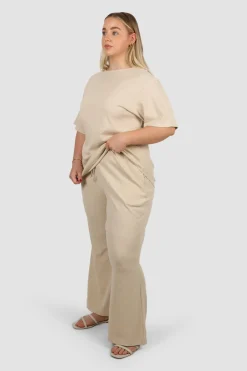 Fayt Sets | RAYLN RIB PANTS VANILLA
