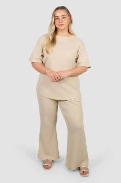 Fayt Sets | RAYLN RIB PANTS VANILLA