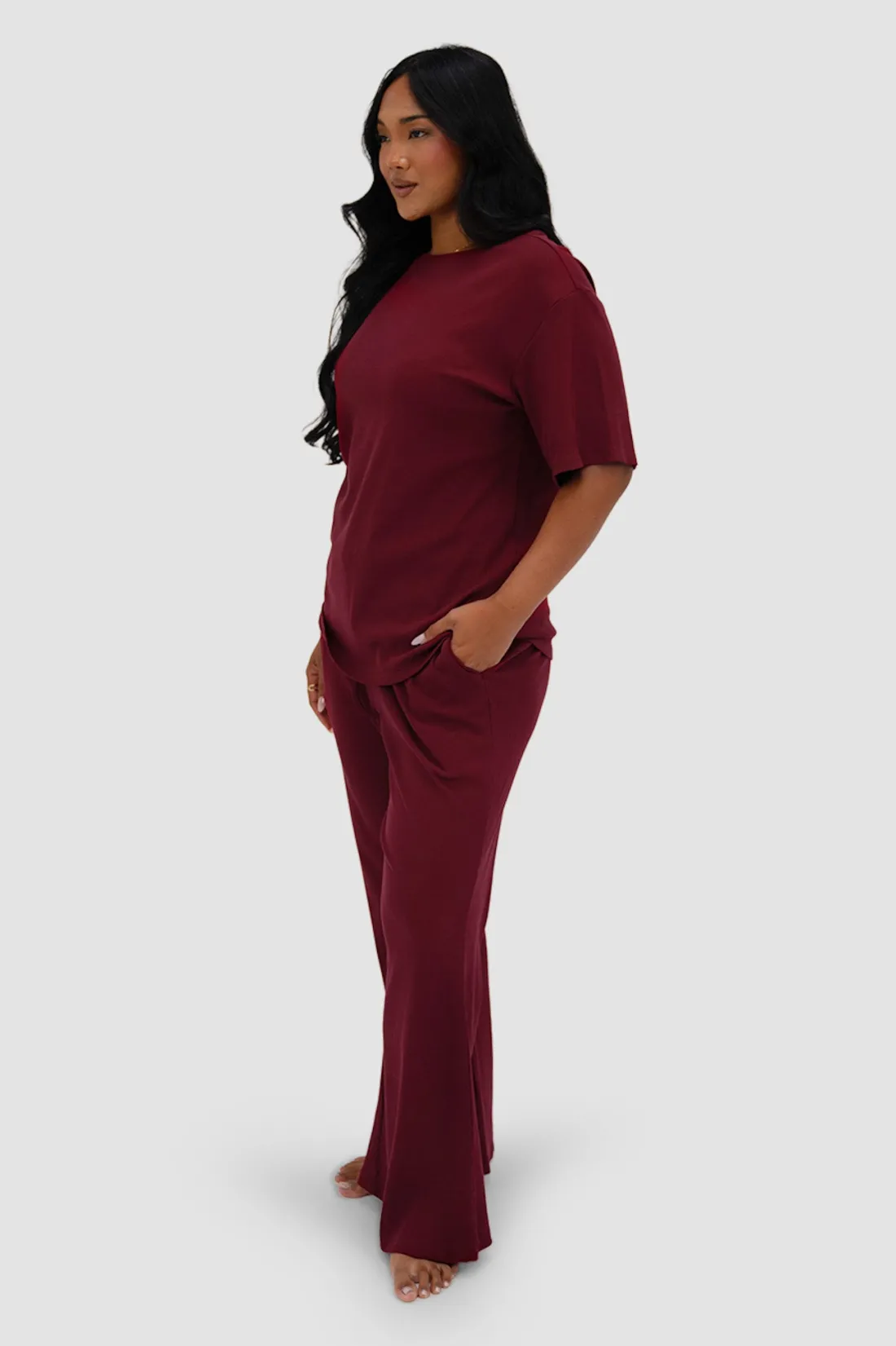 Fayt Sets | RAYLN RIB PANTS WINE