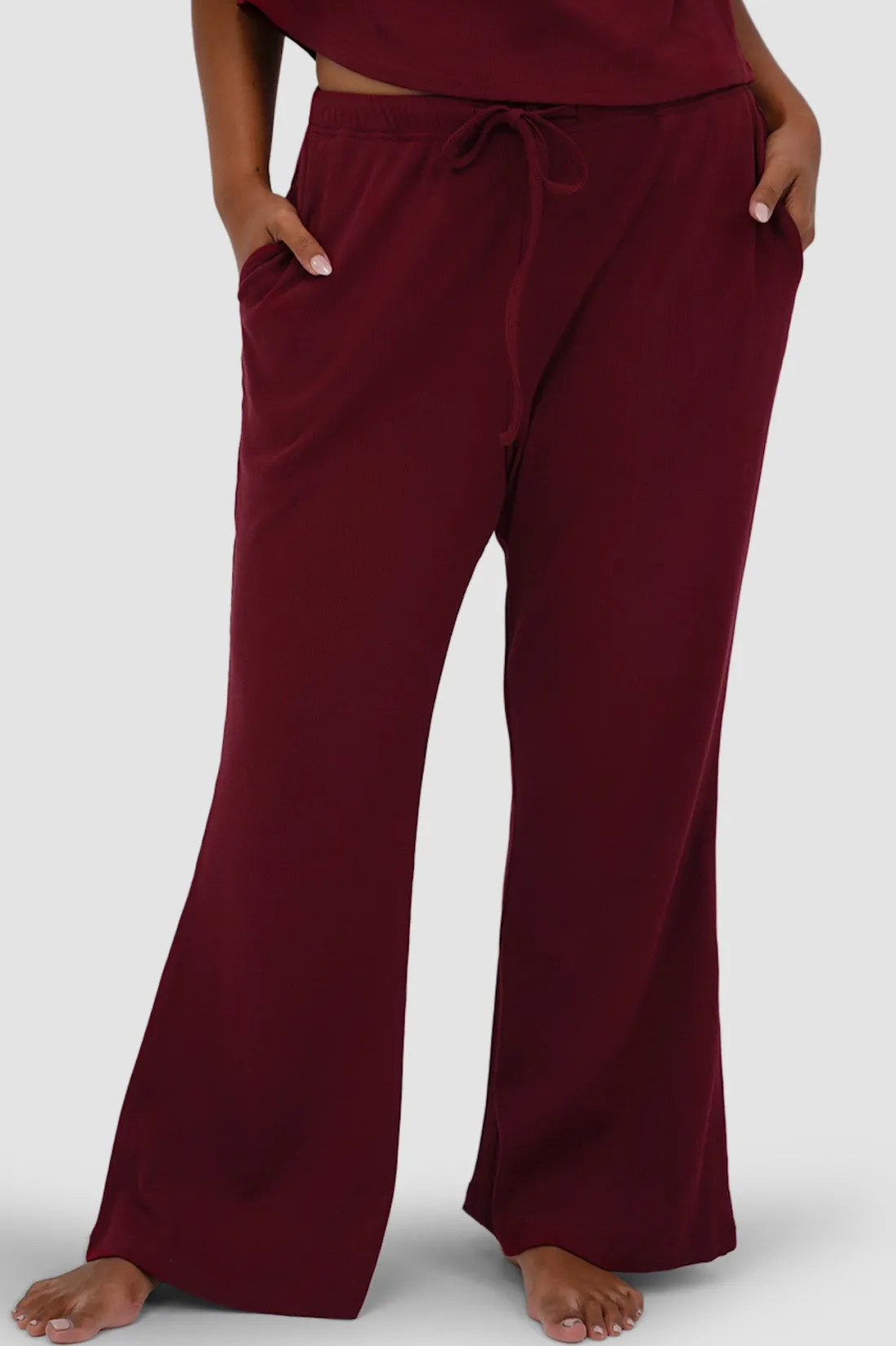 Fayt Sets | RAYLN RIB PANTS WINE
