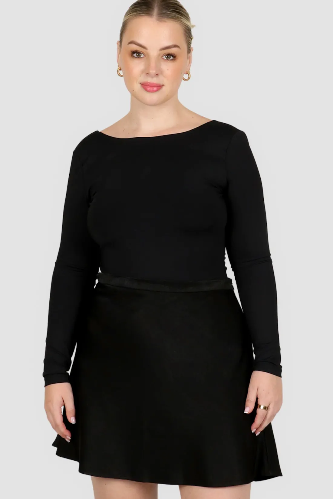 Fayt Skirts | RENATA SLIP MINI SKIRT BLACK