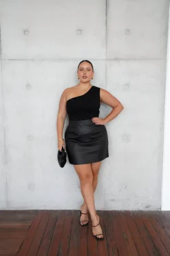 Fayt Skirts | REVOLVER PU LEATHER SKIRT BLACK
