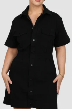 Fayt Dresses | Dresses | SAVEIRA DENIM DRESS BLACKOUT