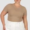 Fayt Tops | S/S BODYSUIT COFFEE