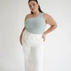 Fayt Tops | SULLIVAN ONE SHOULDER TOP SEAFOAM
