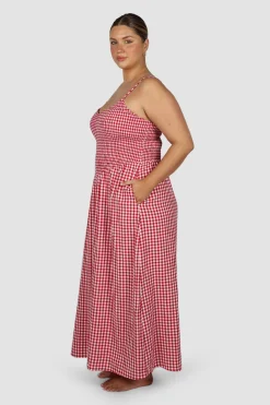 Fayt Dresses | Dresses | YARA DRESS RED GINGHAM