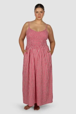 Fayt Dresses | Dresses | YARA DRESS RED GINGHAM