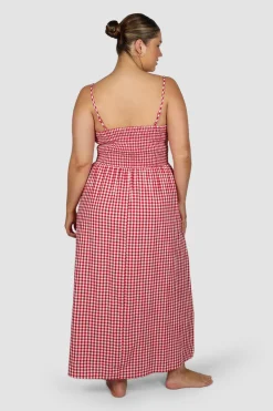 Fayt Dresses | Dresses | YARA DRESS RED GINGHAM