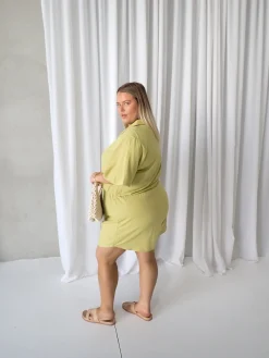 Fayt Playsuits + Jumpsuits | ZEPHYR LINEN PLAYSUIT PISTACHIO
