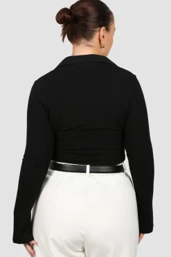 Fayt Tops | Jackets, Knits & Coats | ZITA RIB TOP BLACK