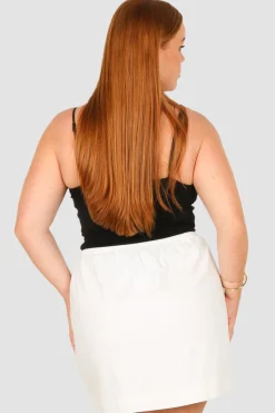 Fayt Skirts | ZOLA LINEN BLEND SKIRT WHITE
