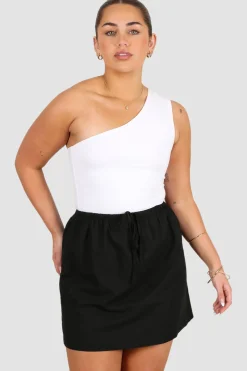 Fayt Skirts | ZOLA LINEN SKIRT BLACK