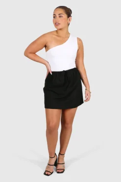 Fayt Skirts | ZOLA LINEN SKIRT BLACK