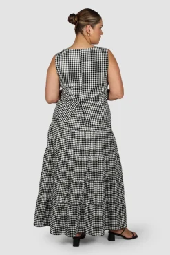Fayt Skirts | Sets | ZYLA MAXI SKIRT B&W GINGHAM